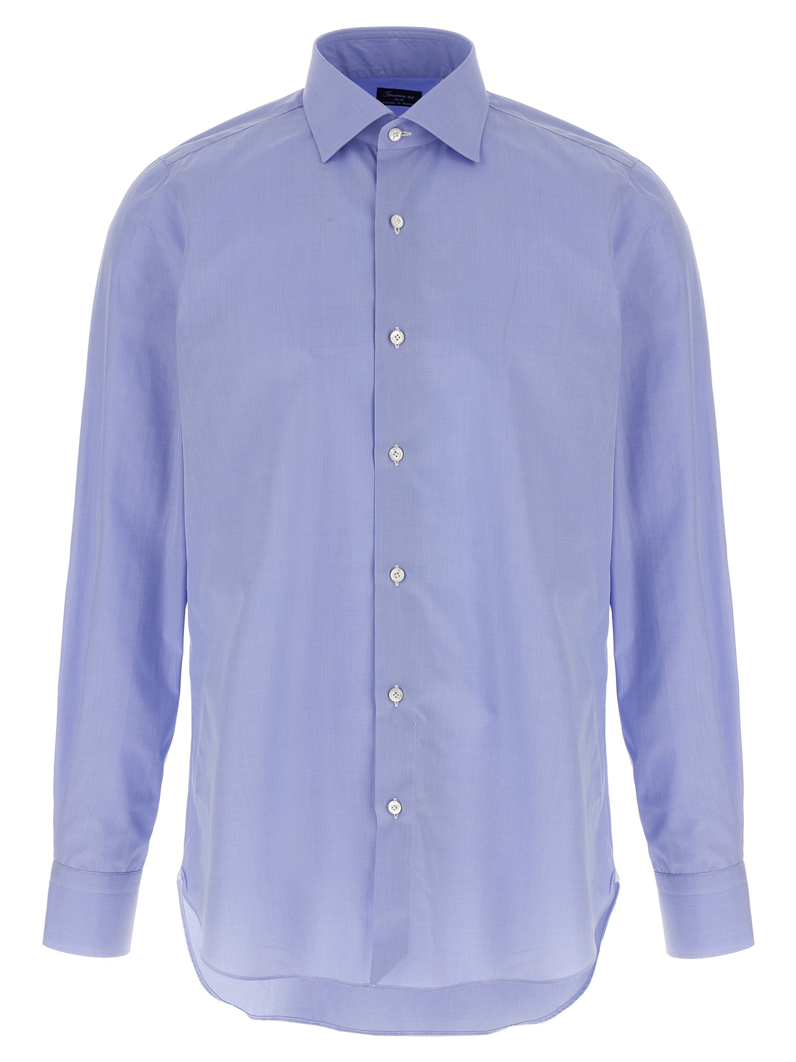 Finamore Napoli Shirt — Light Blue Cotton Shirt