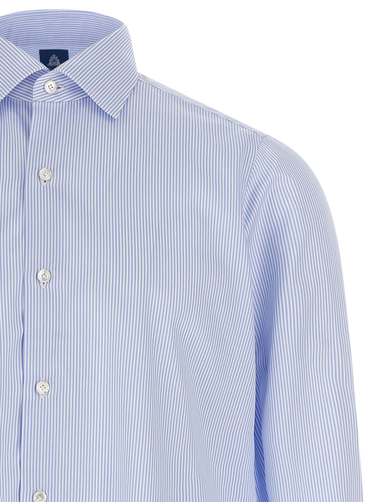 Finamore Napoli Shirt — Light Blue Cotton Shirt