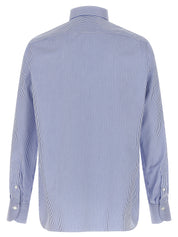 Finamore Napoli Shirt — Men's Blue Cotton Shirt