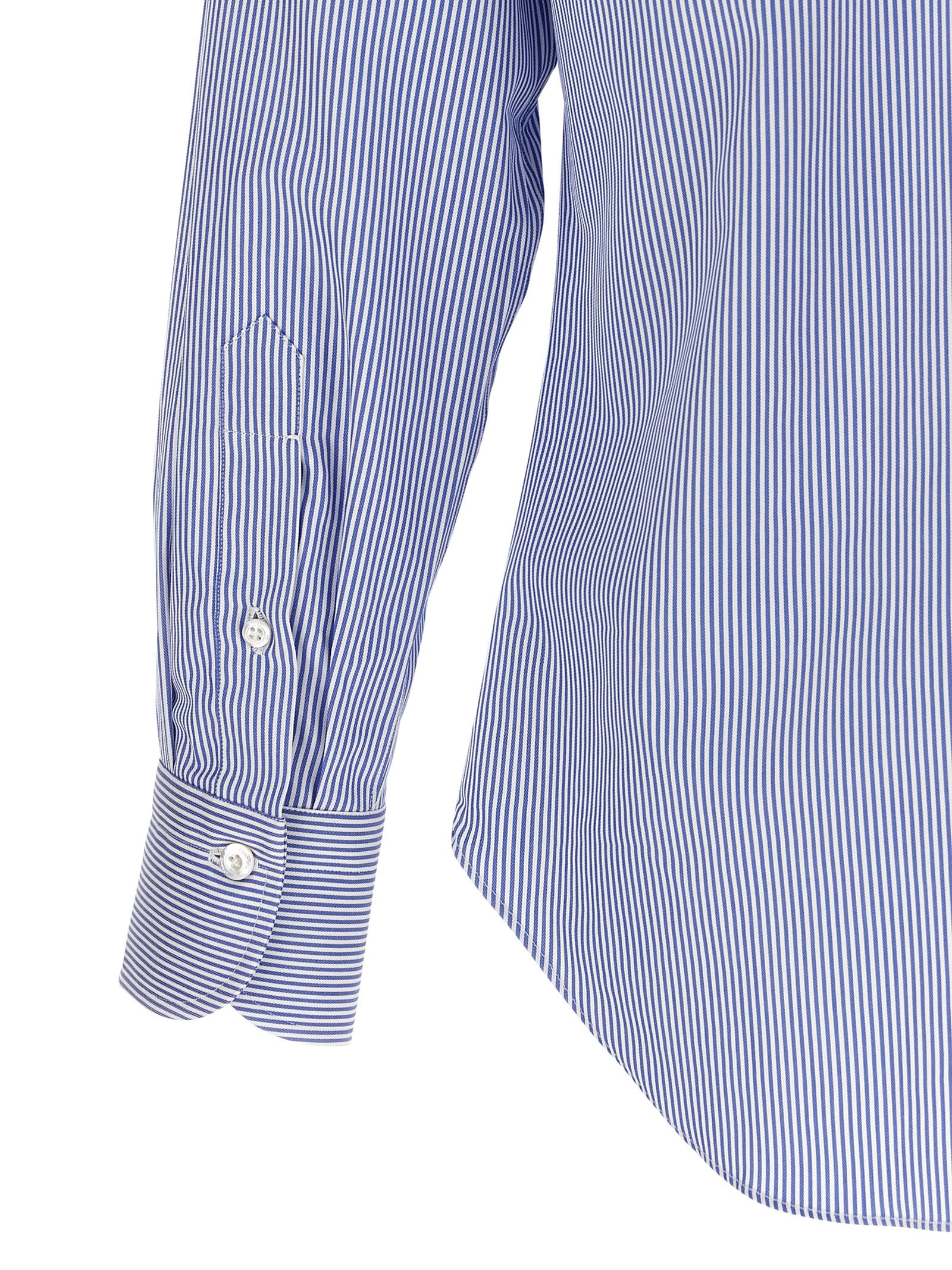 Finamore Napoli Shirt — Men's Blue Cotton Shirt