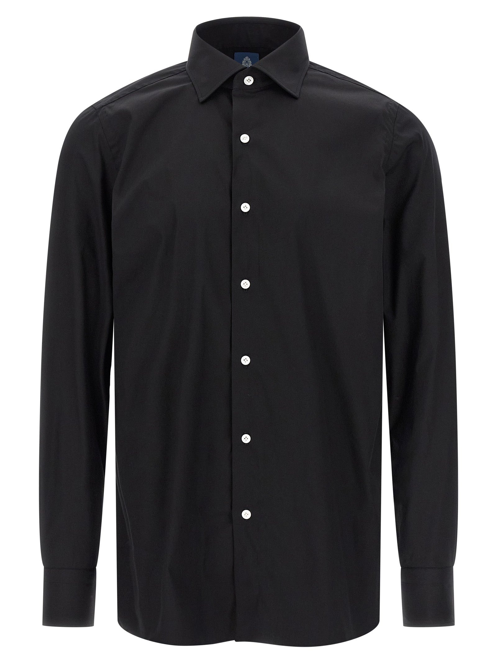 Finamore Napoli Shirt - Men's Black Cotton Dress Shirt