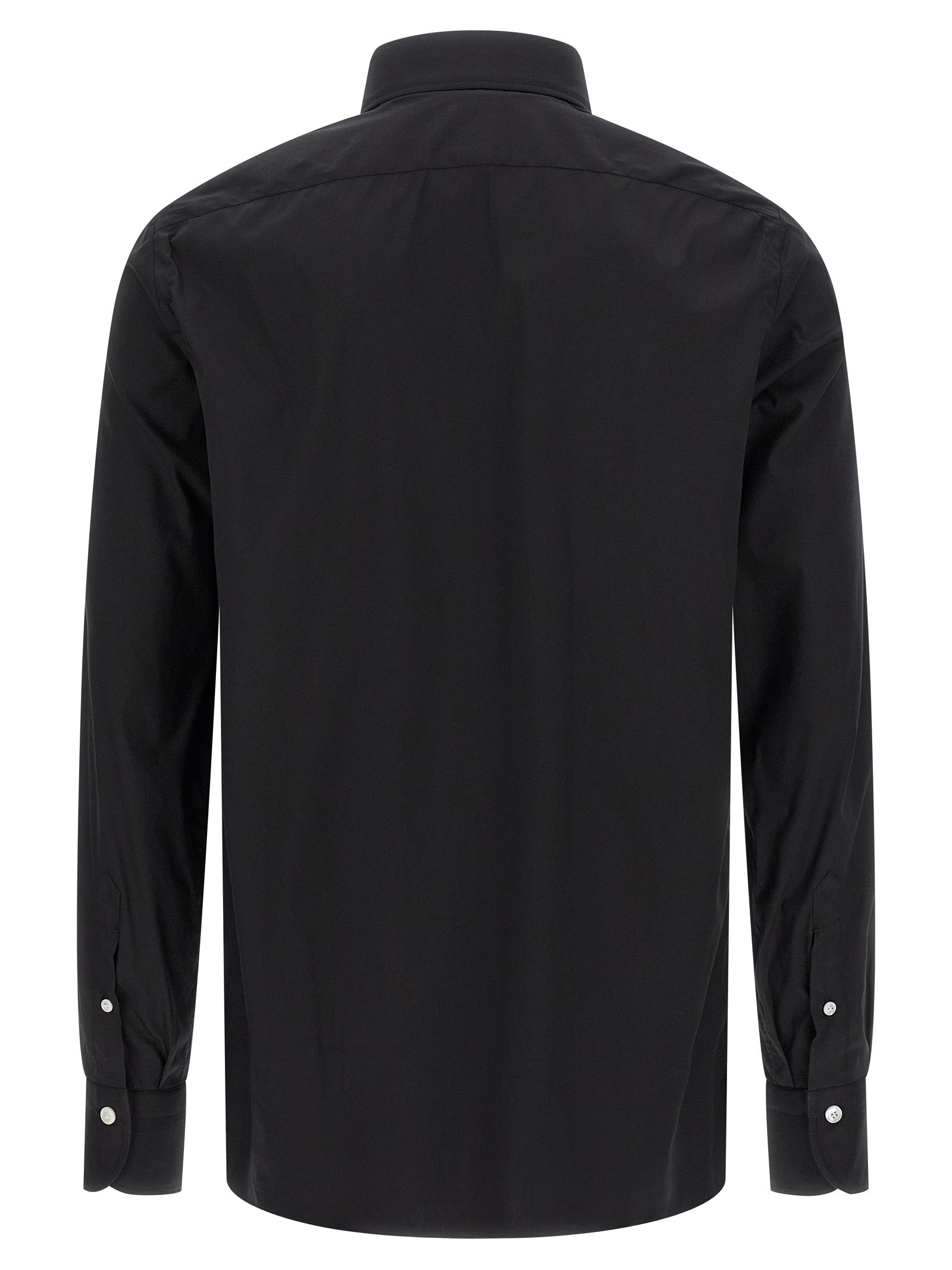 Finamore Napoli Shirt - Men's Black Cotton Dress Shirt