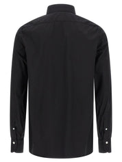 Finamore Napoli Shirt - Men's Black Cotton Dress Shirt