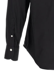 Finamore Napoli Shirt - Men's Black Cotton Dress Shirt