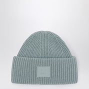 Gorro azul polvoriento con logo de cara grande de Acne Studios - Yak