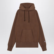 Sweat à capuche en coton Champion Brown