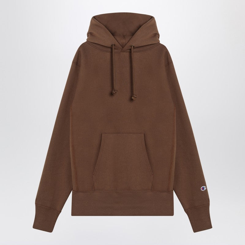 Sweat à capuche en coton Champion Brown