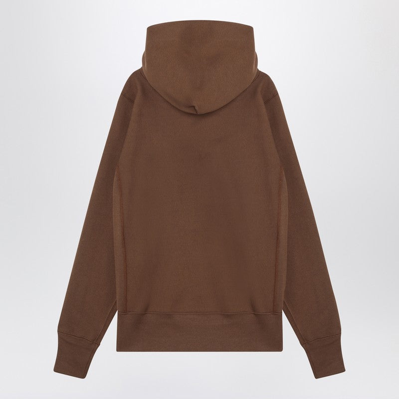 Sweat à capuche en coton Champion Brown