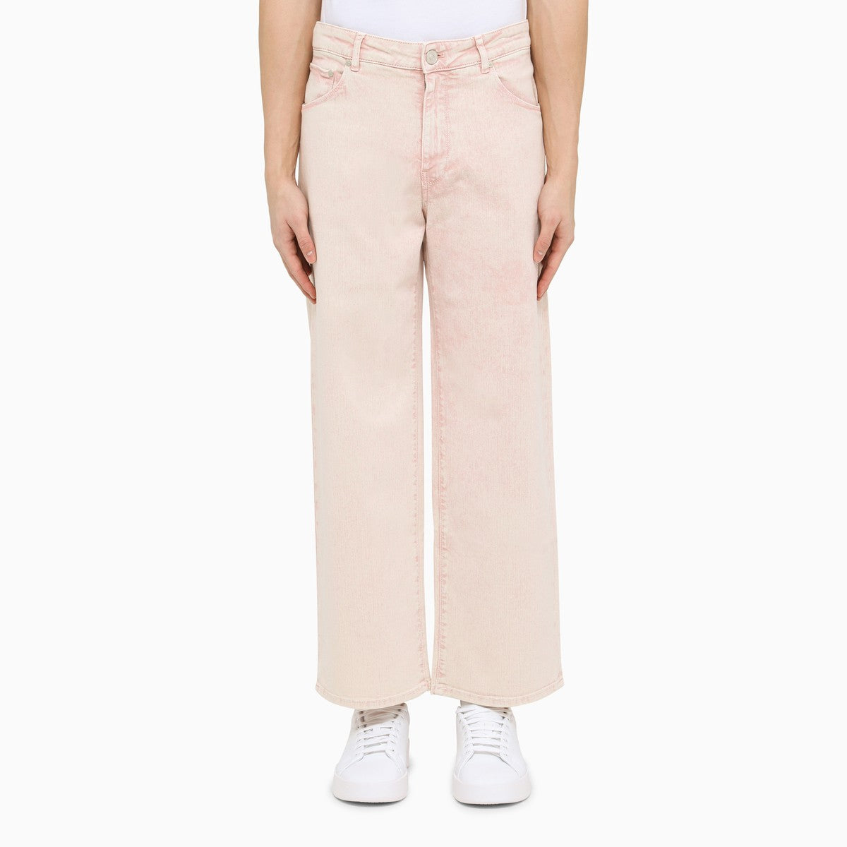 PT Torino Denim Regular pink cotton jeans