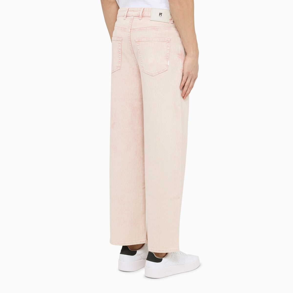 PT Torino Denim Regular pink cotton jeans