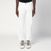 PT Torino Denim White cotton trousers