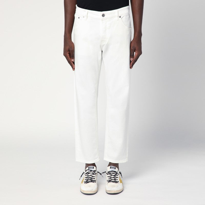 PT Torino Denim White cotton trousers