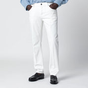 PT Torino Denim White Reggae Tapered Trousers