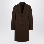Harris Wharf London Brown single-breasted virgin wool coat