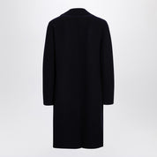 Harris Wharf London navy blue double-breasted wool coat