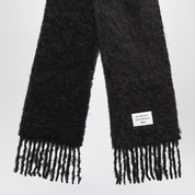Acne Studios Black wool scarf with logo