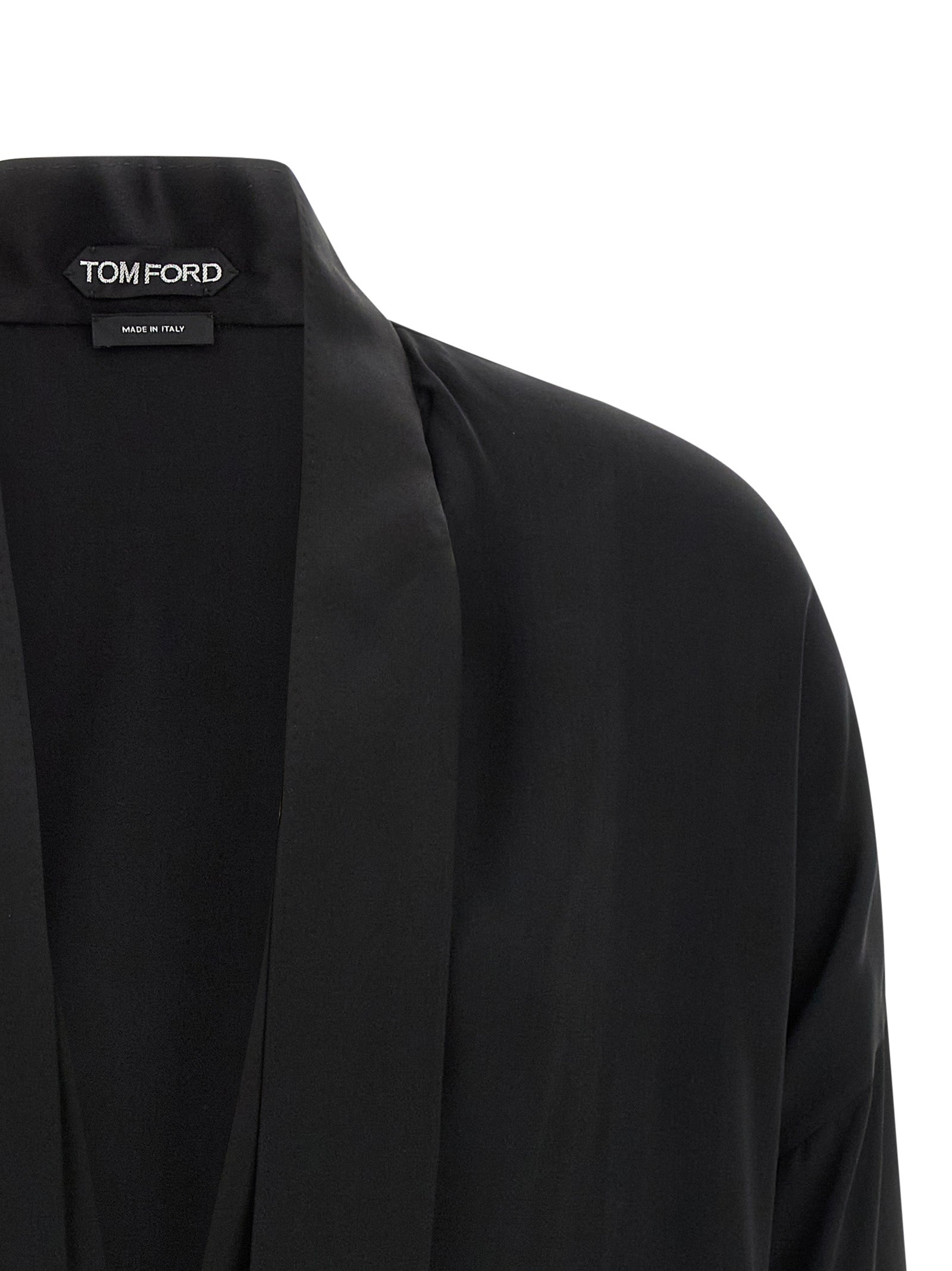 Tom Ford Lavallière Neck Blouse - Silk Shirt (Black)
