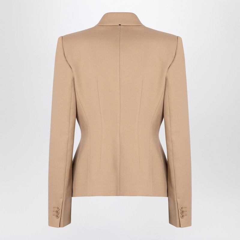 Sportmax Camel-coloured double-breasted jacket