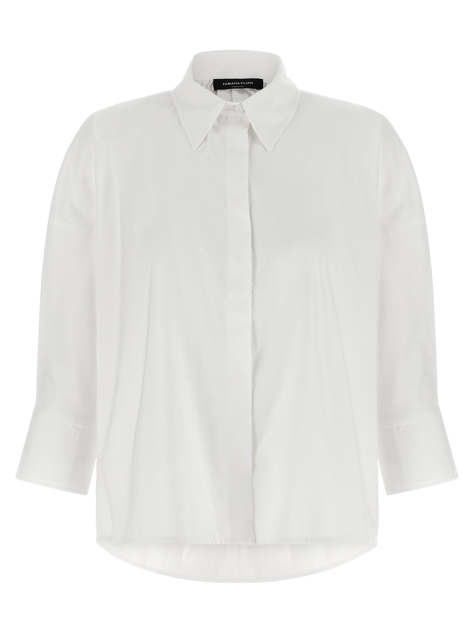 Fabiana Filippi Diamond Thread Shirt — White Oversized