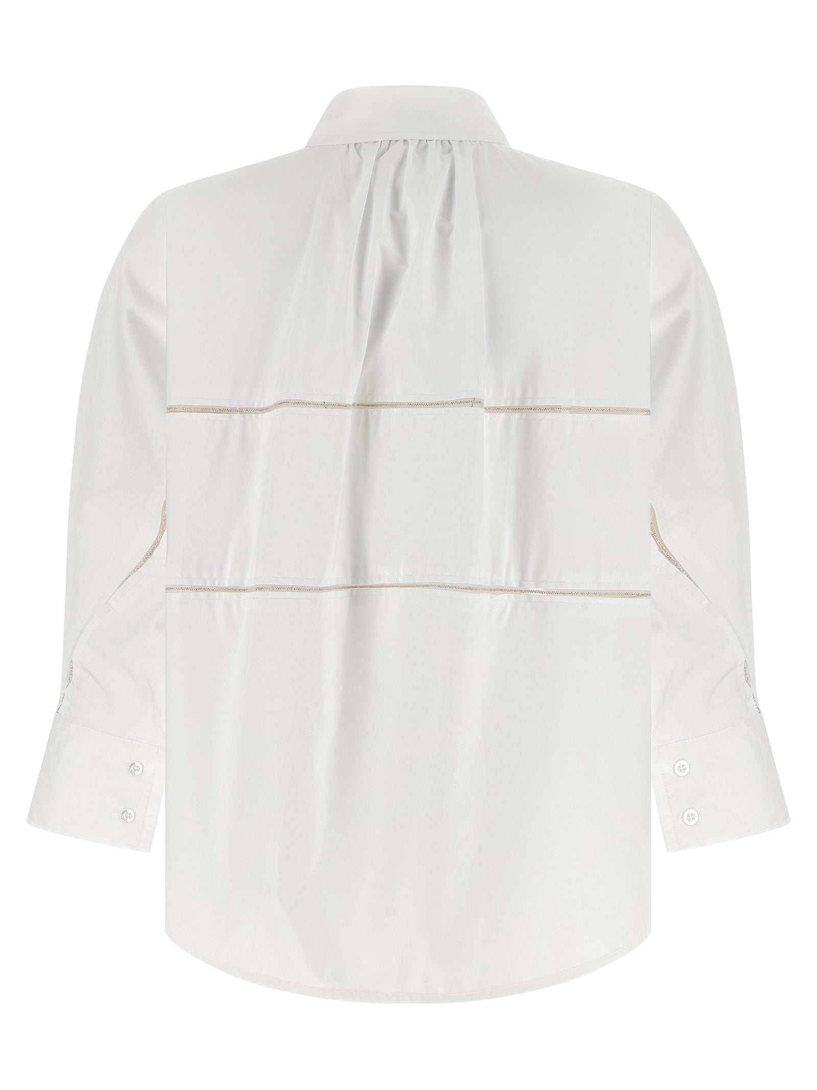 Fabiana Filippi Diamond Thread Shirt — White Oversized