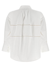 Fabiana Filippi Diamond Thread Shirt — White Oversized