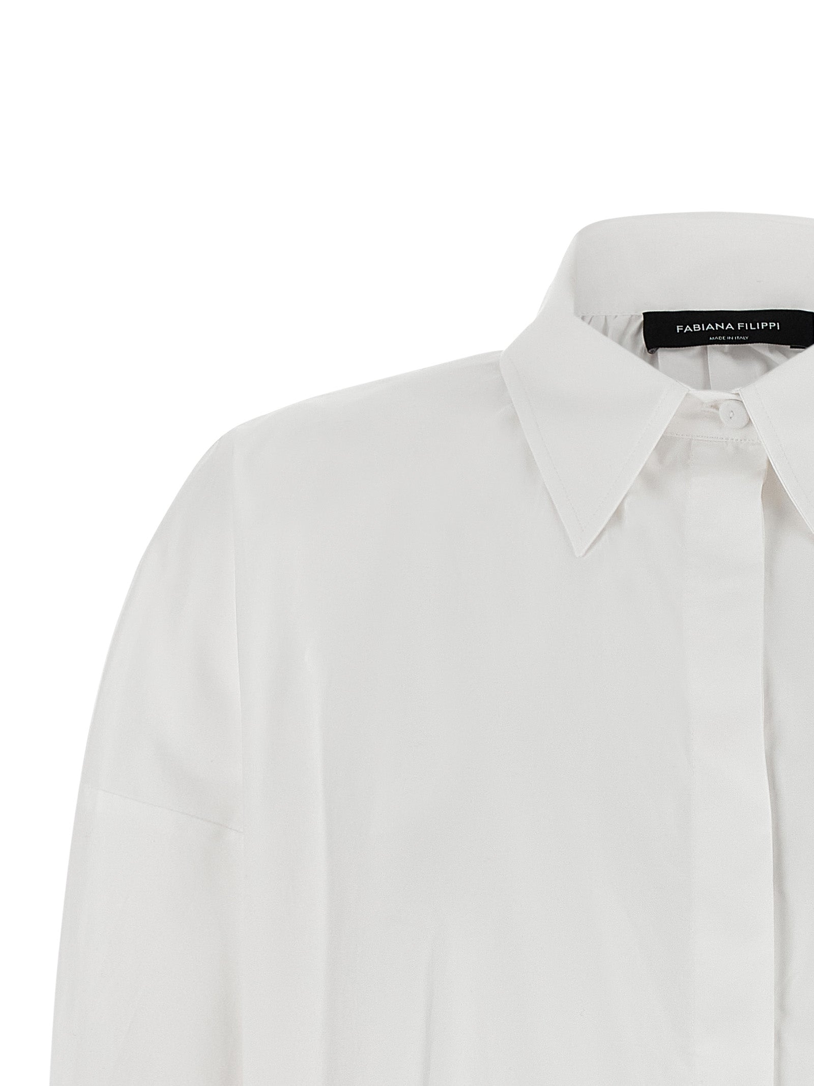 Fabiana Filippi Diamond Thread Shirt — White Oversized