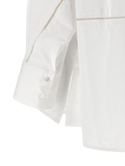 Fabiana Filippi Diamond Thread Shirt — White Oversized