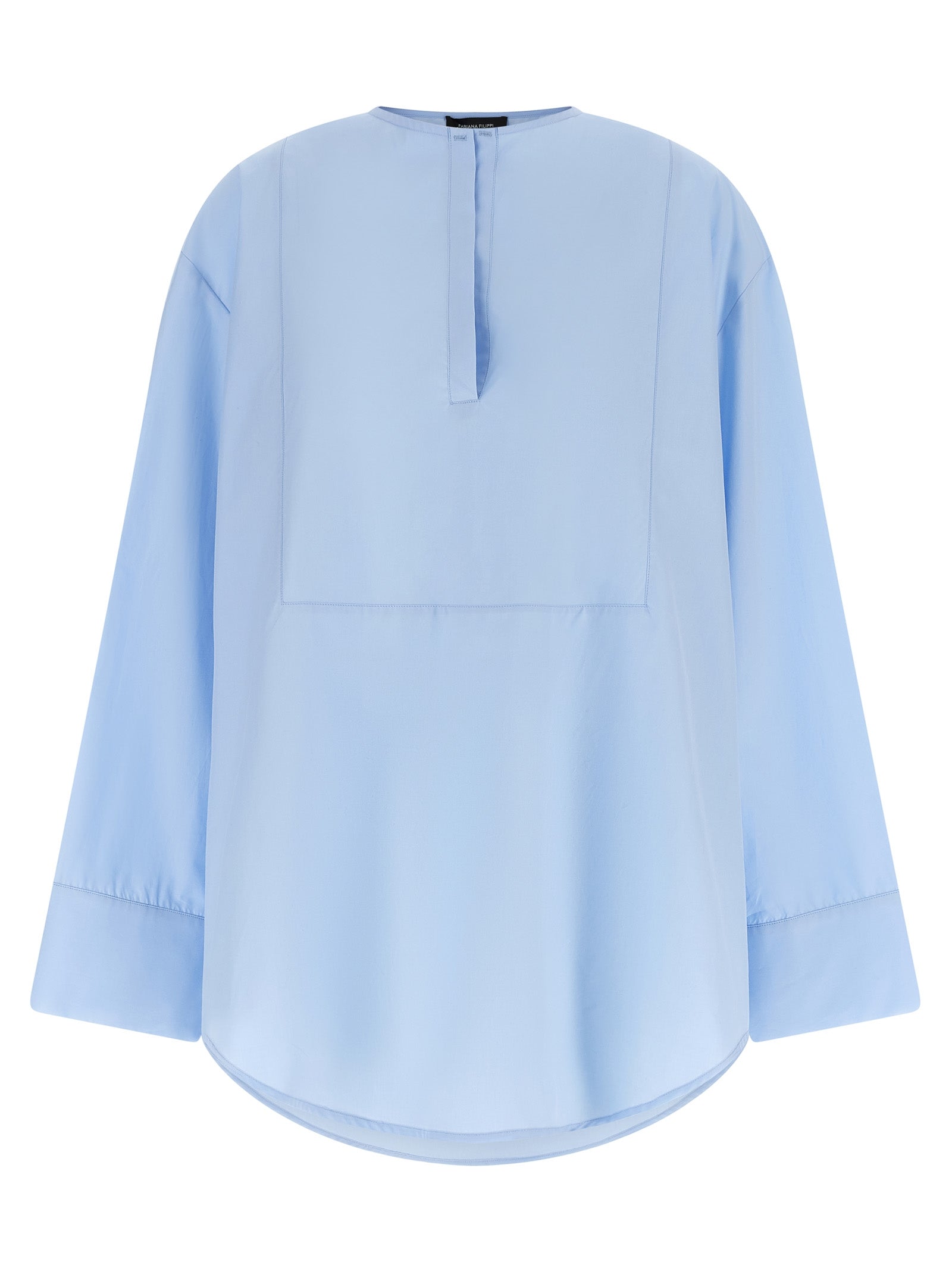 Fabiana Filippi Poplin Shirt — Light Blue Oversized