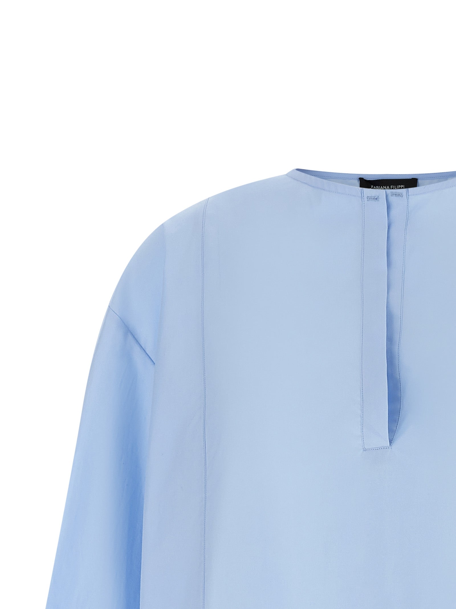 Fabiana Filippi Poplin Shirt — Light Blue Oversized