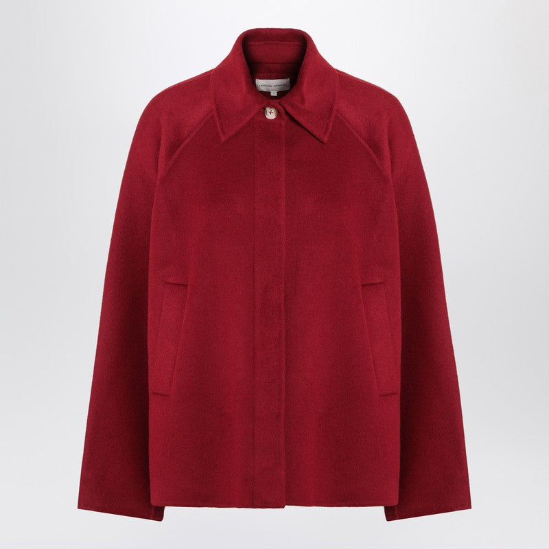 LouLou De Saison Camila jacket in burgundy wool and cashmere