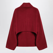 LouLou De Saison Camila jacket in burgundy wool and cashmere