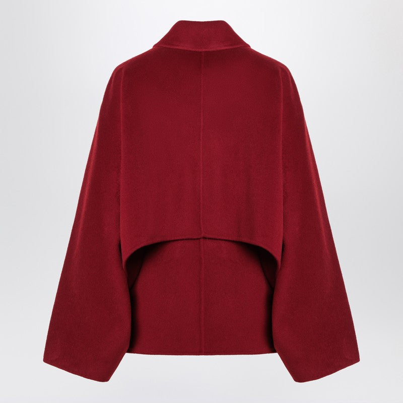 LouLou De Saison Camila jacket in burgundy wool and cashmere