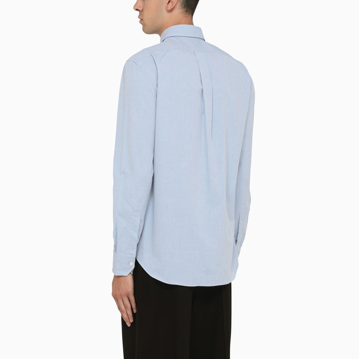 Salvatore Piccolo blue cotton poplin button-down shirt