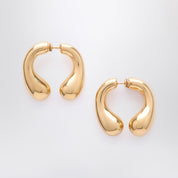 Panconesi P Helix gold earrings — 18ct plated elegance