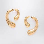 Panconesi P gold earrings in 18-carat plated copper