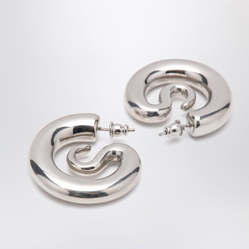 Panconesi Small silver Serpent Hoops earrings