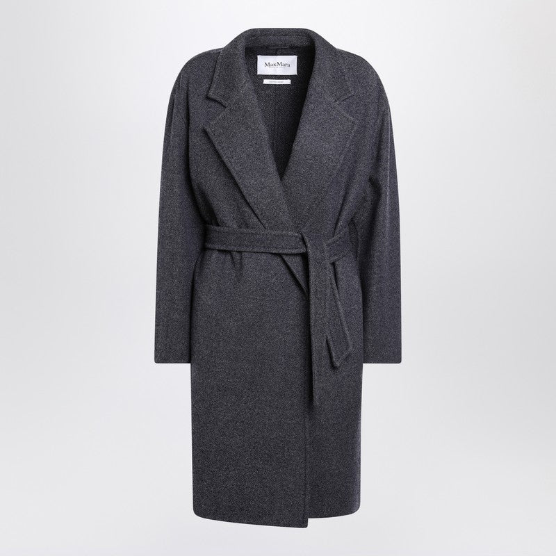 Max Mara Blue wool coat with denim effect