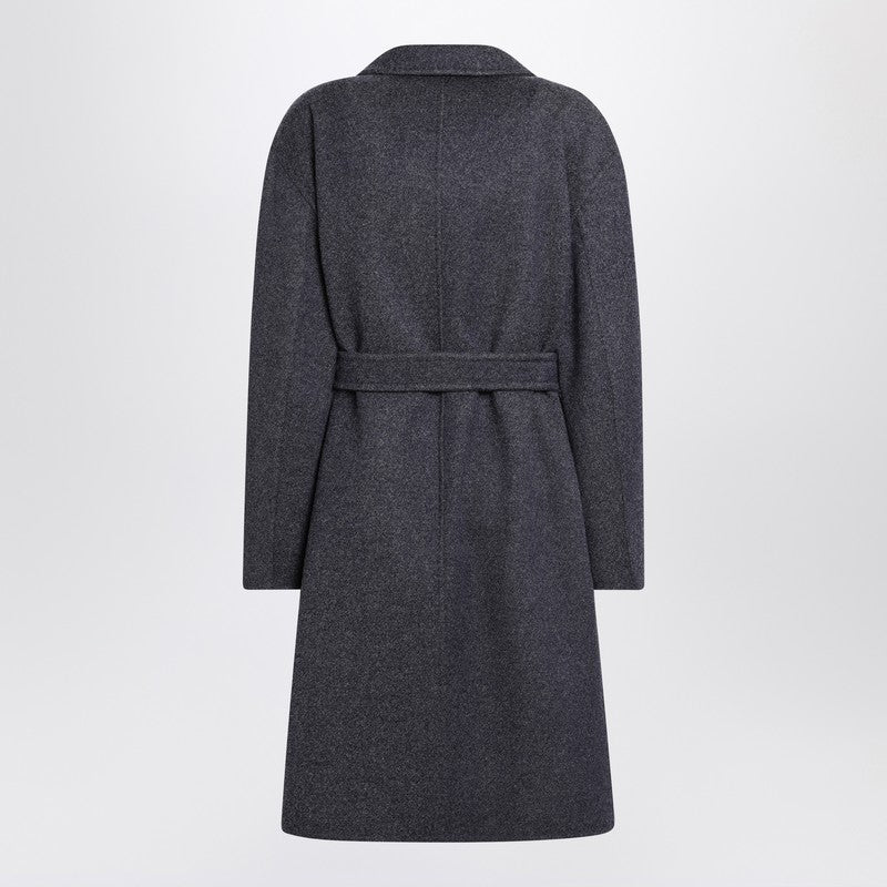 Max Mara Blue wool coat with denim effect