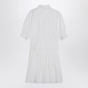 Vestido camisero corto de algodón blanco Max Mara Studio