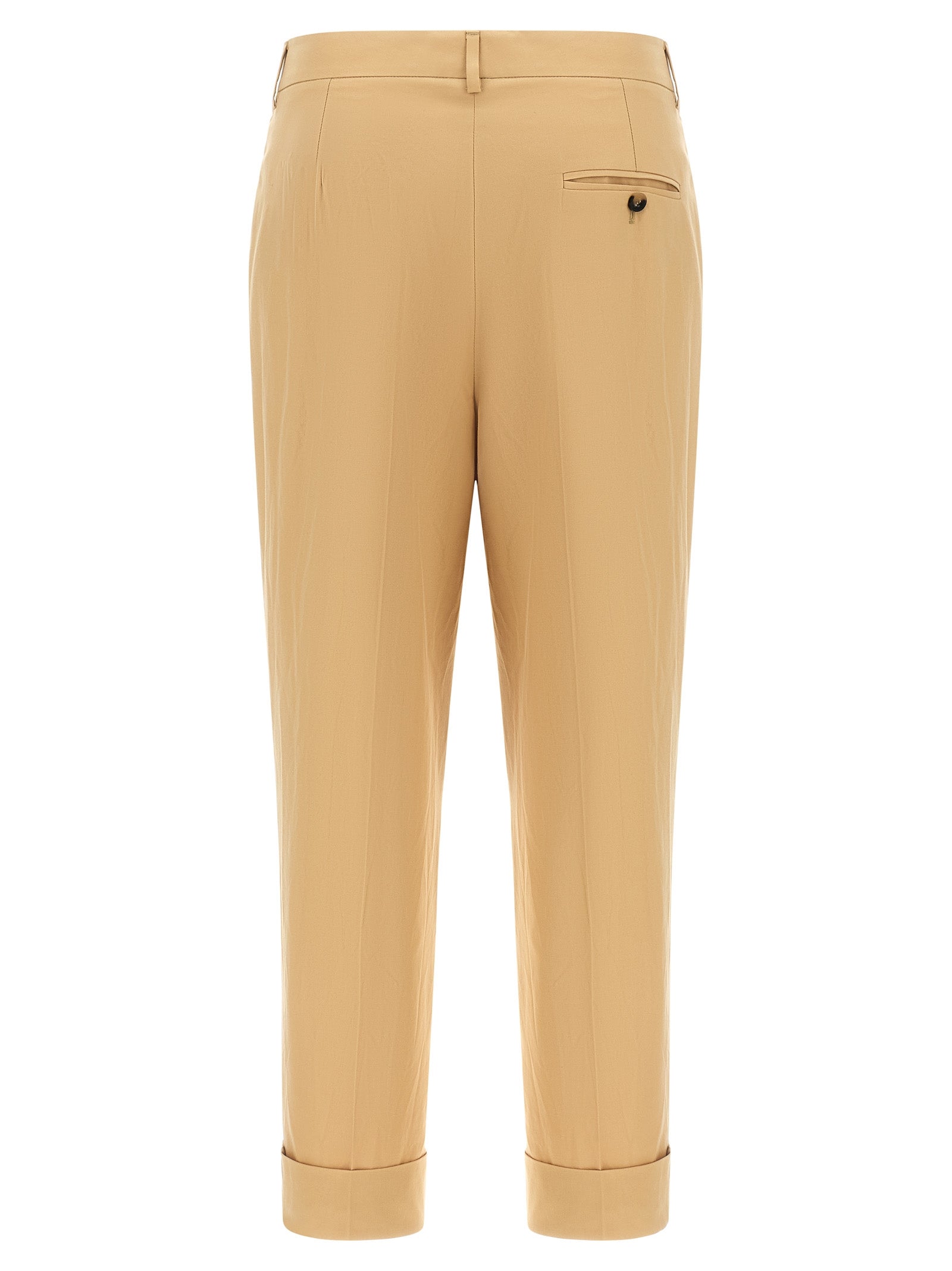 Alberto Biani Albertino Trousers — Beige Cotton Pants