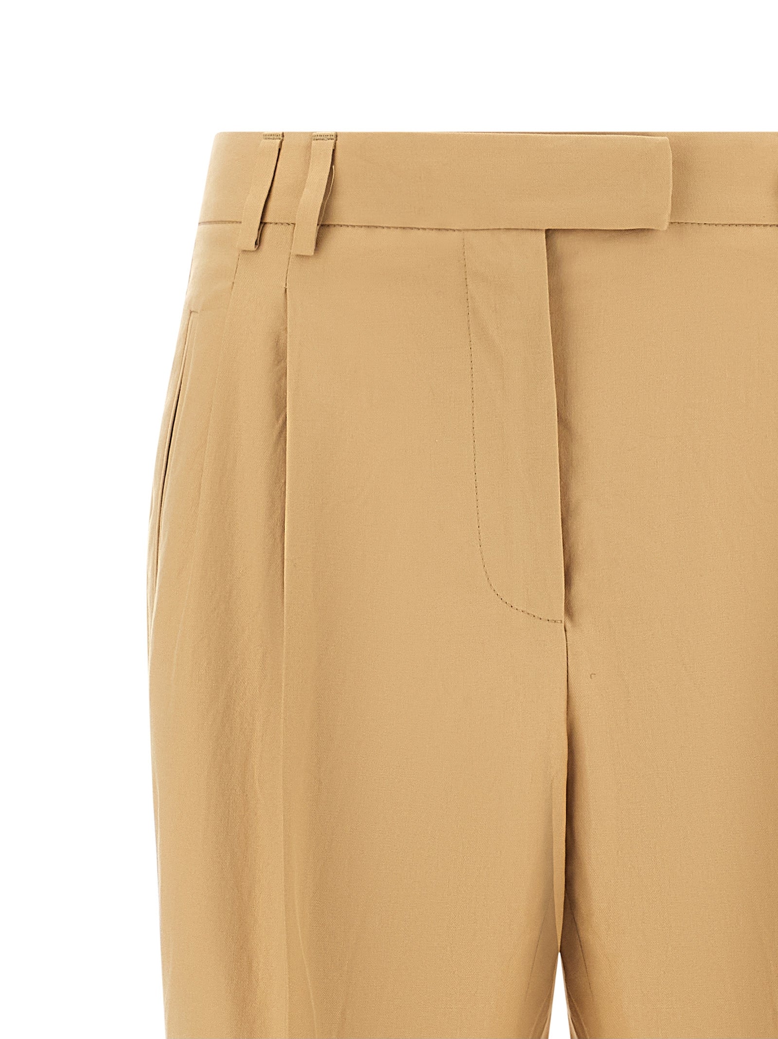 Alberto Biani Albertino Trousers — Beige Cotton Pants