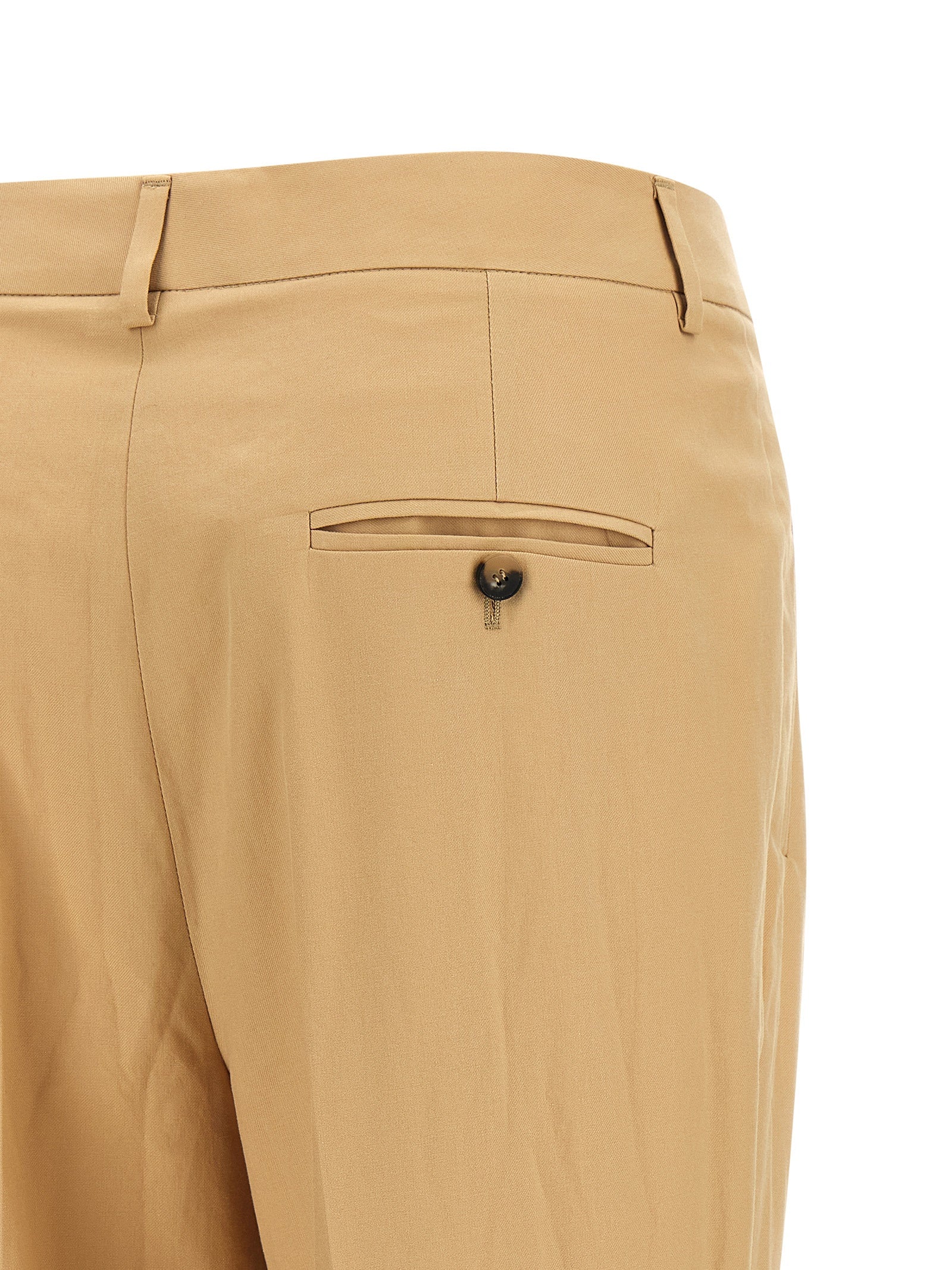 Alberto Biani Albertino Trousers — Beige Cotton Pants