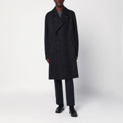 Harris Wharf London Anthracite grey double-breasted wool coat