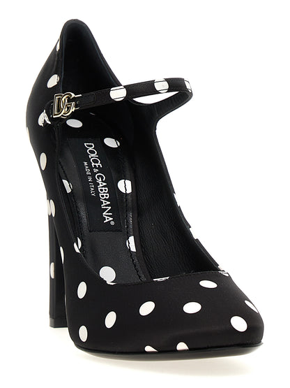 Dolce & Gabbana Mary Jane Sharon Pumps — White/Black