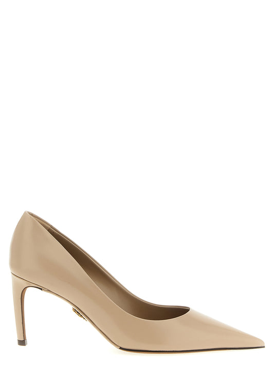 Dolce & Gabbana Devotion Pumps — Beige Leather Heels
