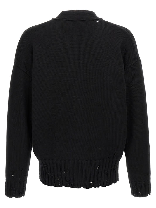 Marni Knitwear — Logo Embroidery Cardigan (Boxy Fit)