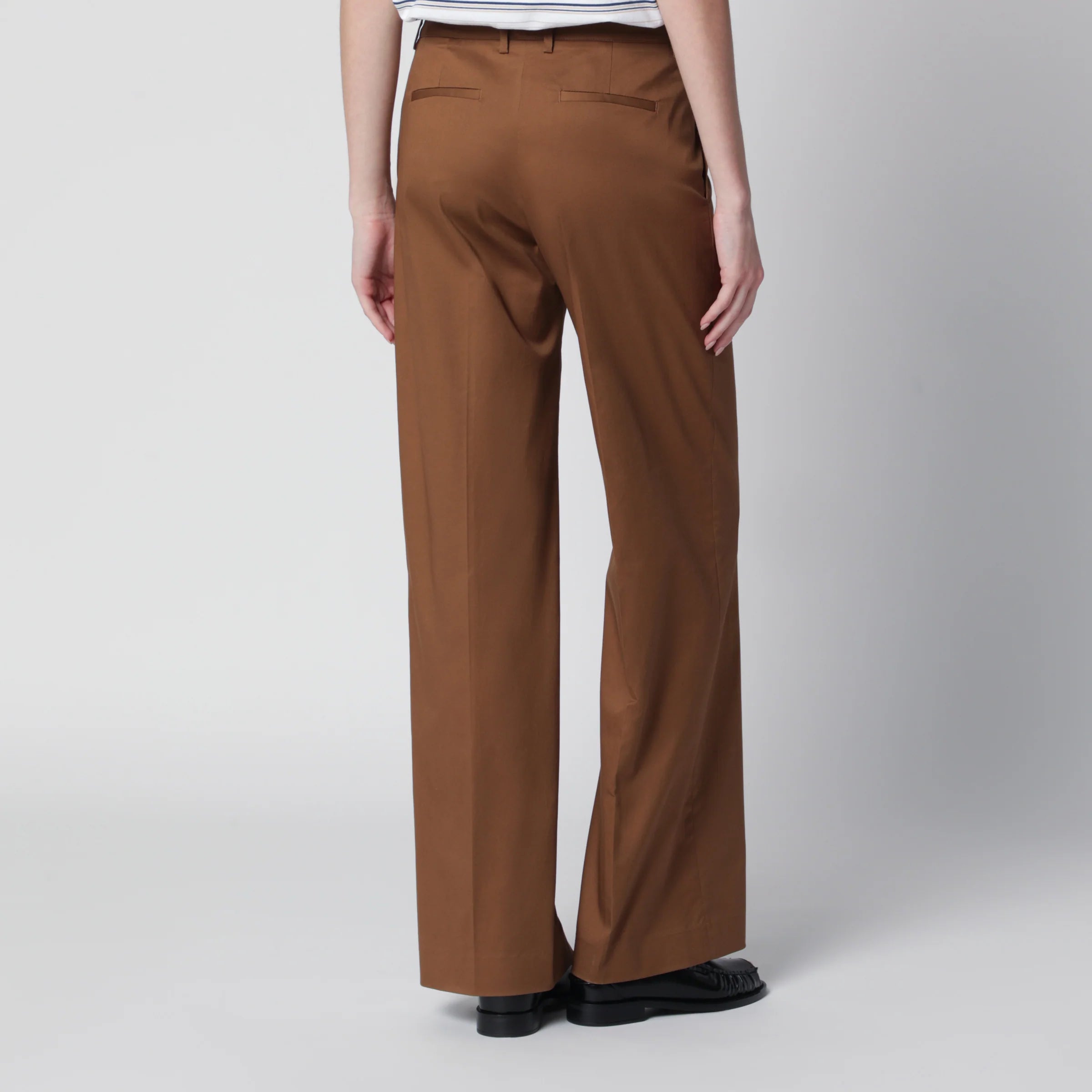 PT Torino Francoise beige cotton-blend trousers
