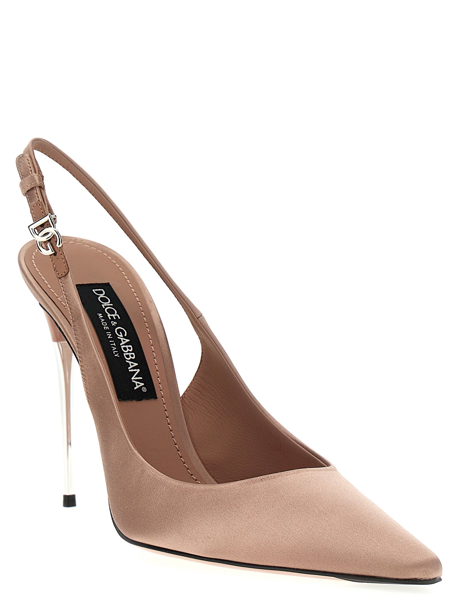 Dolce & Gabbana Satin Slingbacks Pumps — Pink Luxury