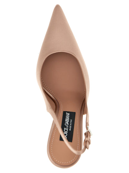 Dolce & Gabbana Satin Slingbacks Pumps — Pink Luxury