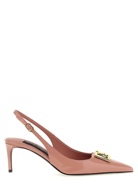 Dolce & Gabbana Lollo Slingback Pumps — Pink 6cm Heel